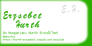 erzsebet hurth business card